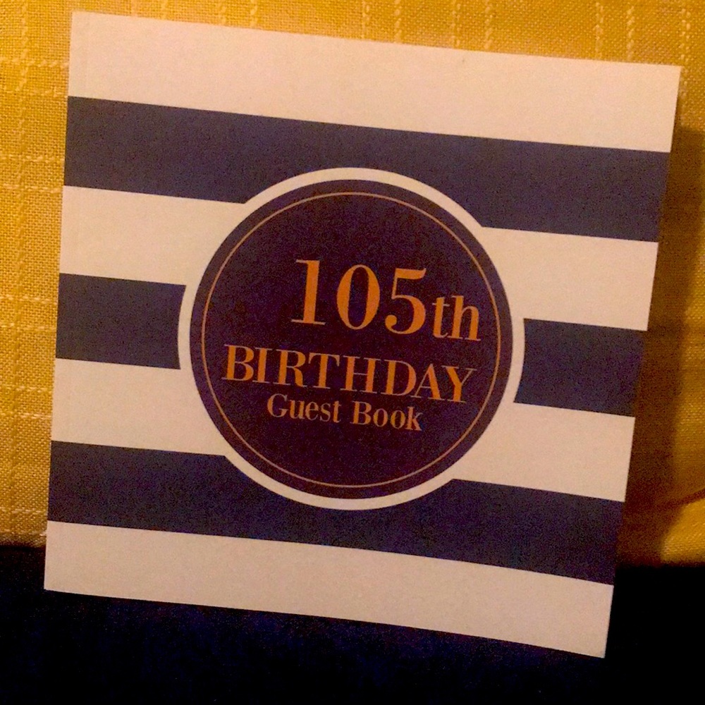 *NEW*105th Birthday Celebration Party Guest Book